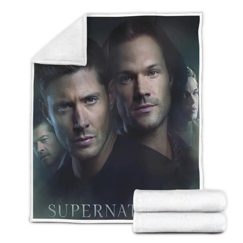 Supernatural Final Seven Episodes Promo Art Fleece Blanket Gift For Wife Husband Besties