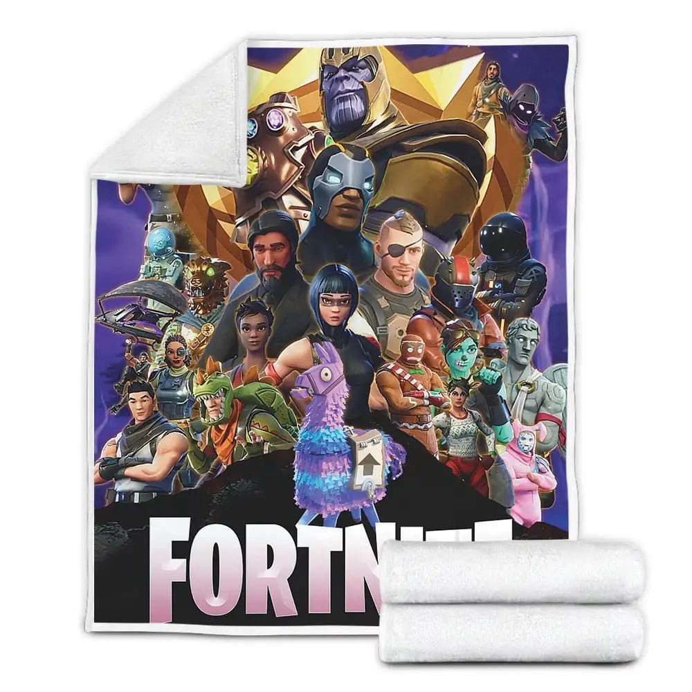 Team 4 Fortnite Gamer Fleece Blanket Gift For Birthday Halloween Christmas Thanksgiving