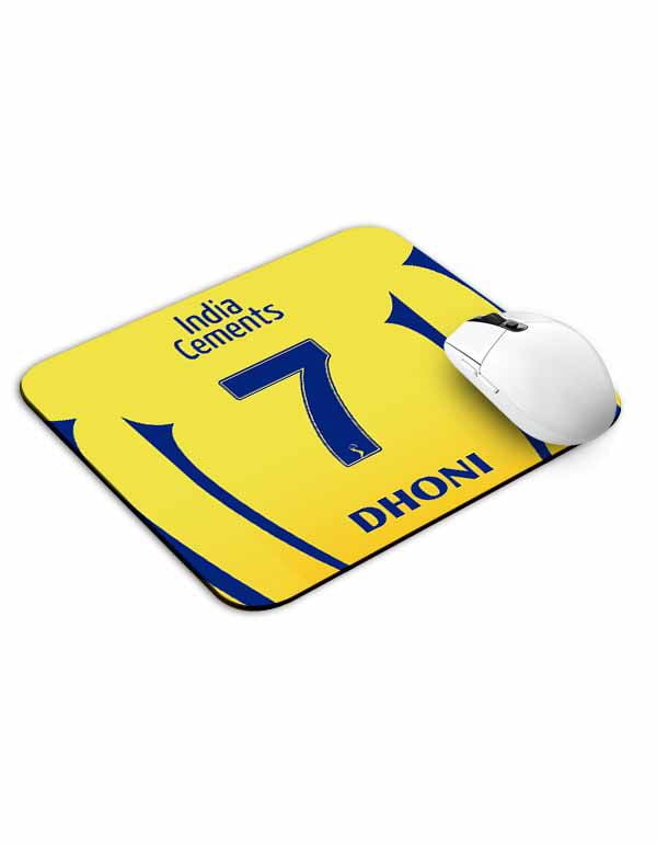 Allleftout Dhoni Jersey Number 7 Back Mouse Pad