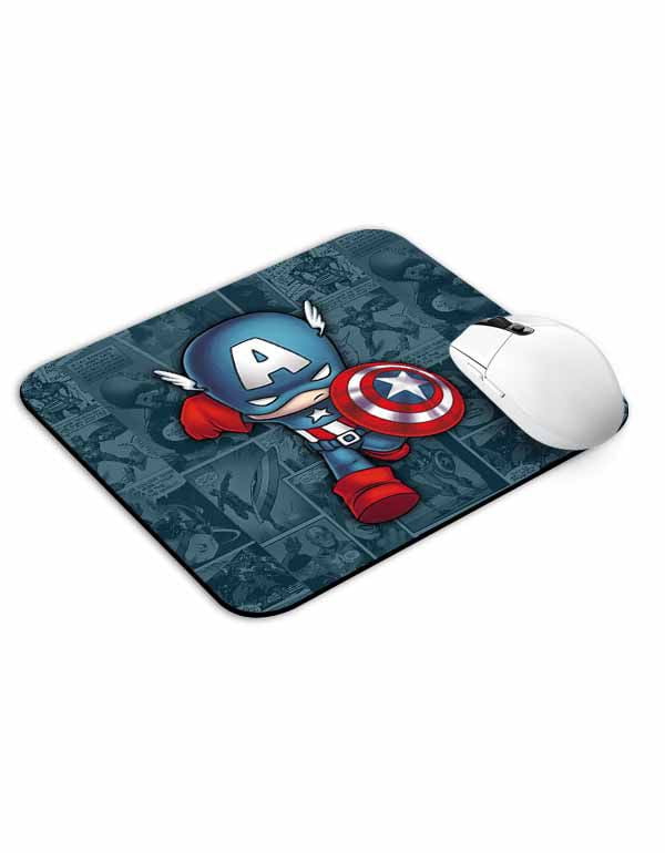 Allleftout Cute Captain America Comic Mouse Pad