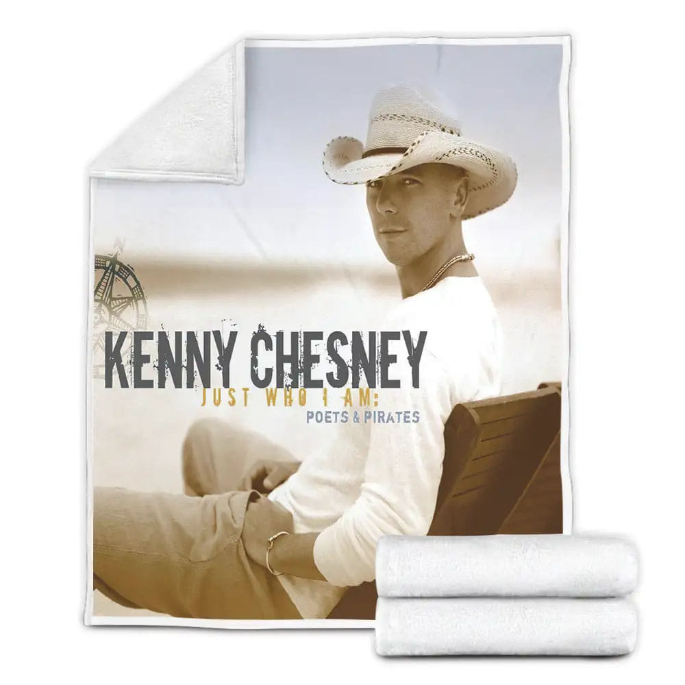 Kenny Chesney Just Who I Am Fleece Blanket Gift For Christmas Thanksgiving Halloween