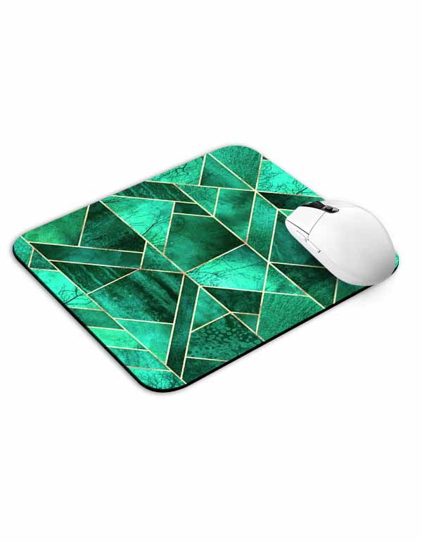 Allleftout Green Marble Pattern Mouse Pad