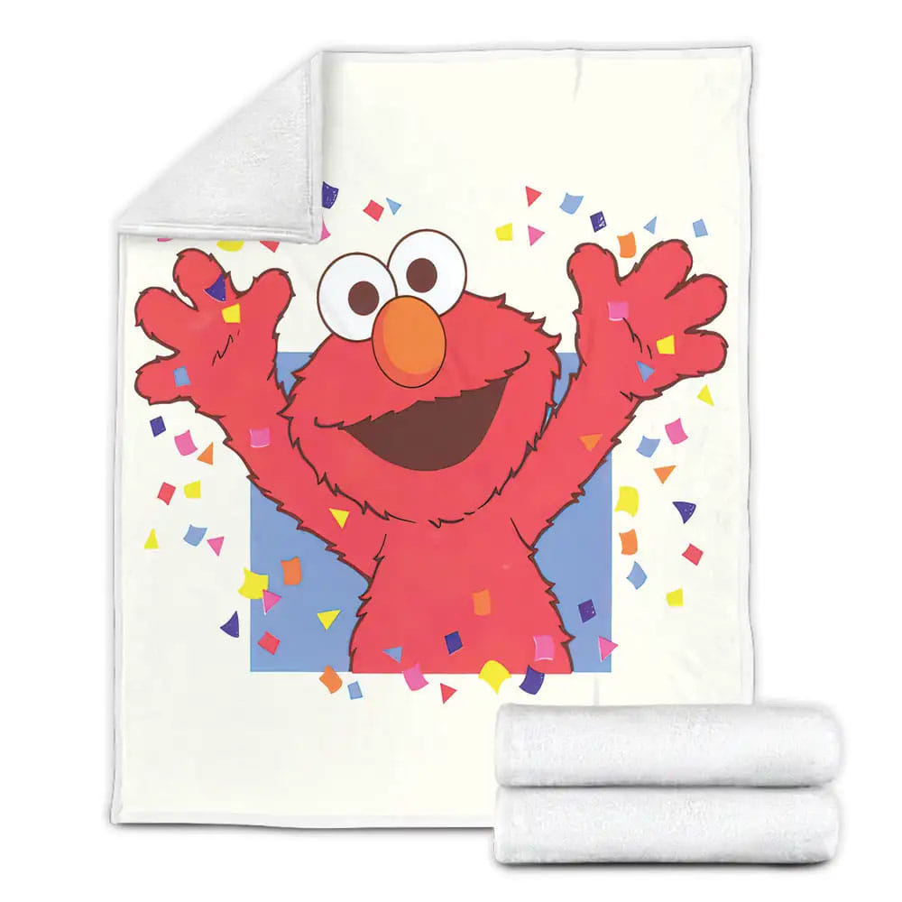 Sesame Street Cheering Elmo Fleece Blanket Gift For Christmas Thanksgiving Halloween