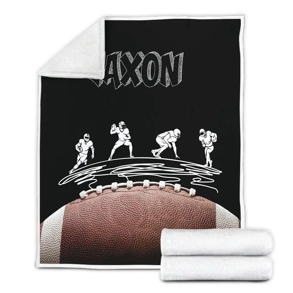Petmytshirt Football Fleece Blanket Gift For Birthday Halloween Christmas Thanksgiving