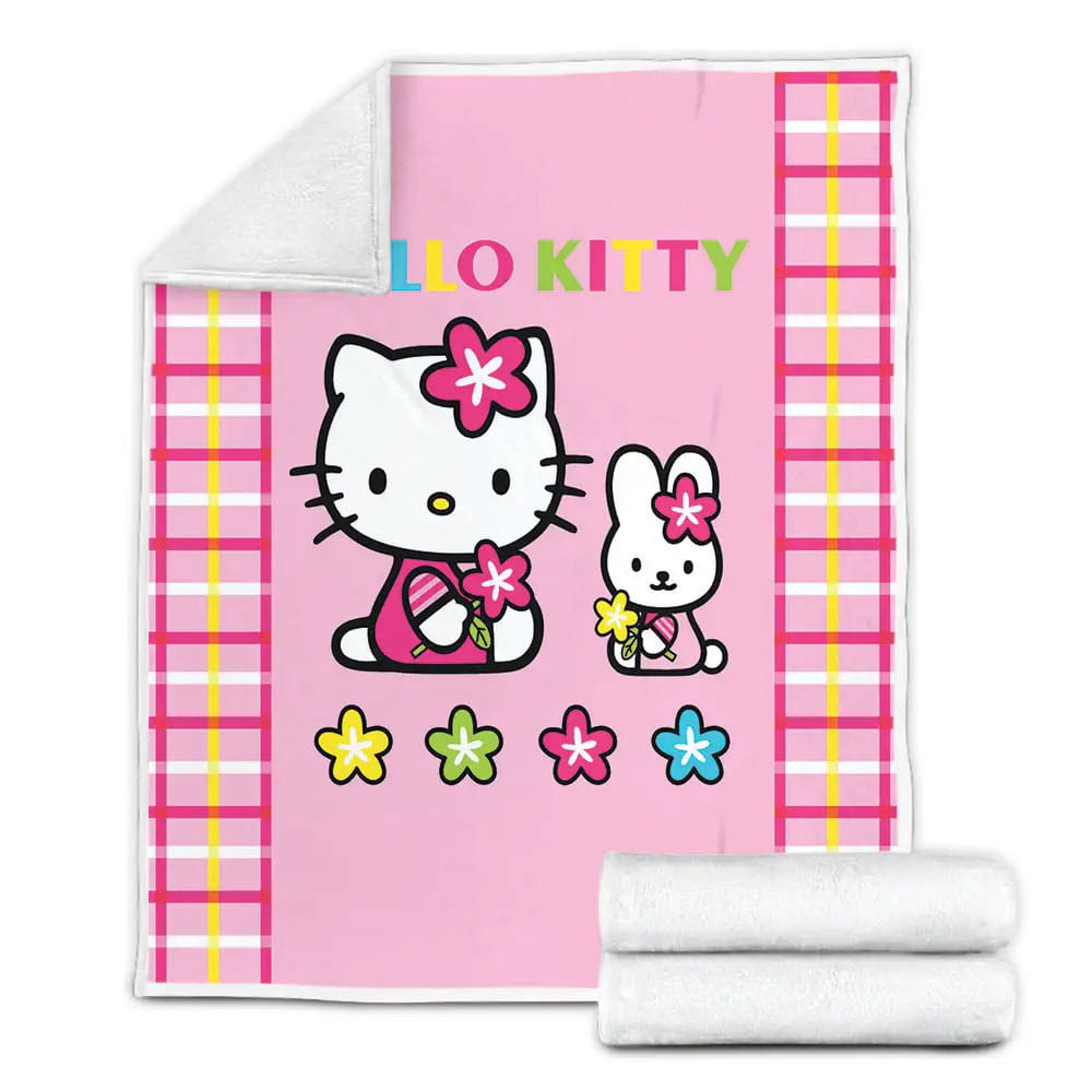 Hello Kitty And Kathy Fleece Blanket Gift For Birthday Halloween Christmas Thanksgiving