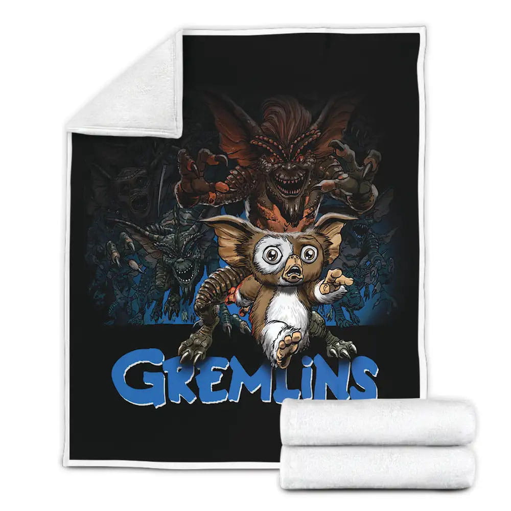 Gremlins Movie Poster Fleece Blanket Gift For Birthday Halloween Christmas Thanksgiving