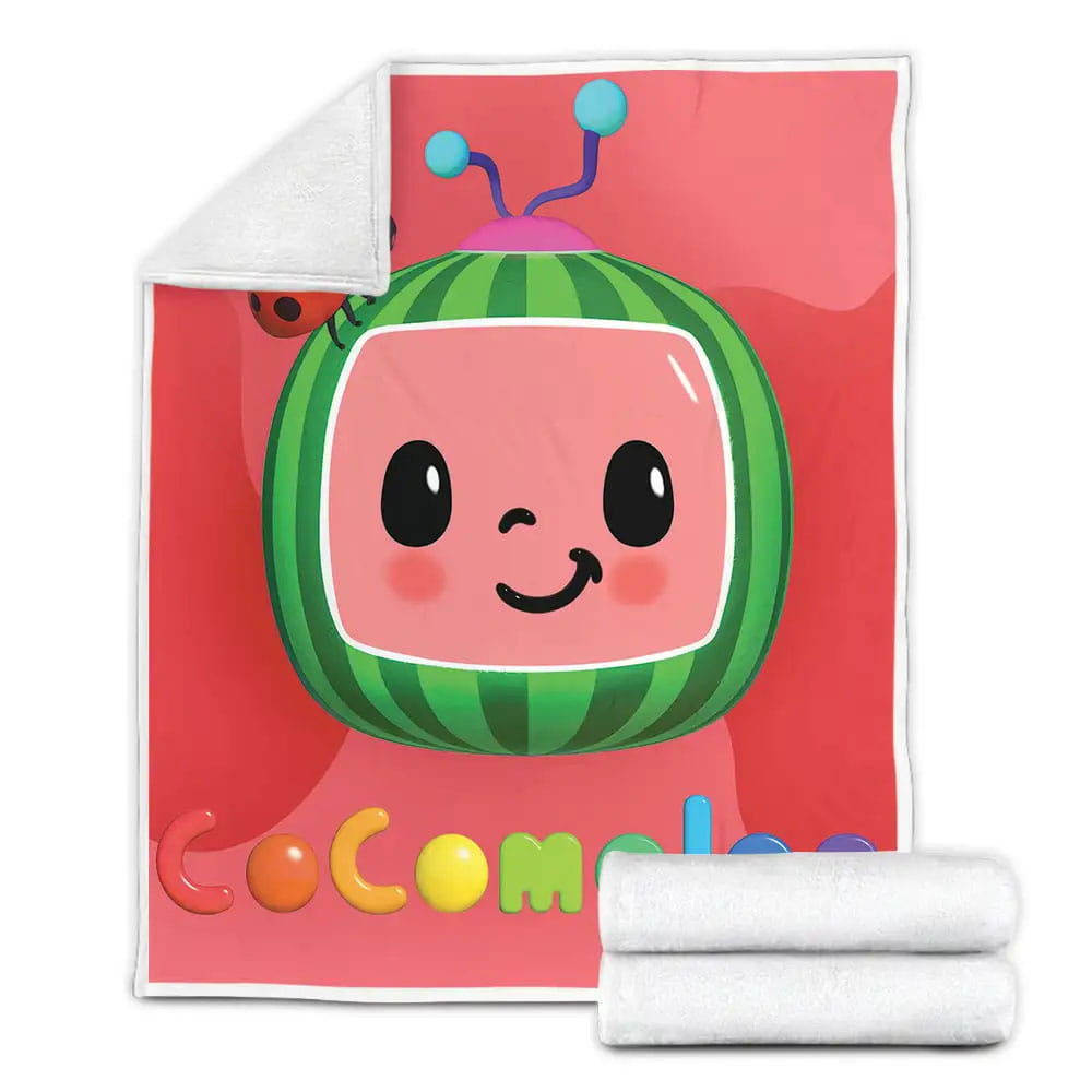 Cocomelon T.V Adorable Logos Fleece Blanket Gift For Christmas Thanksgiving Halloween