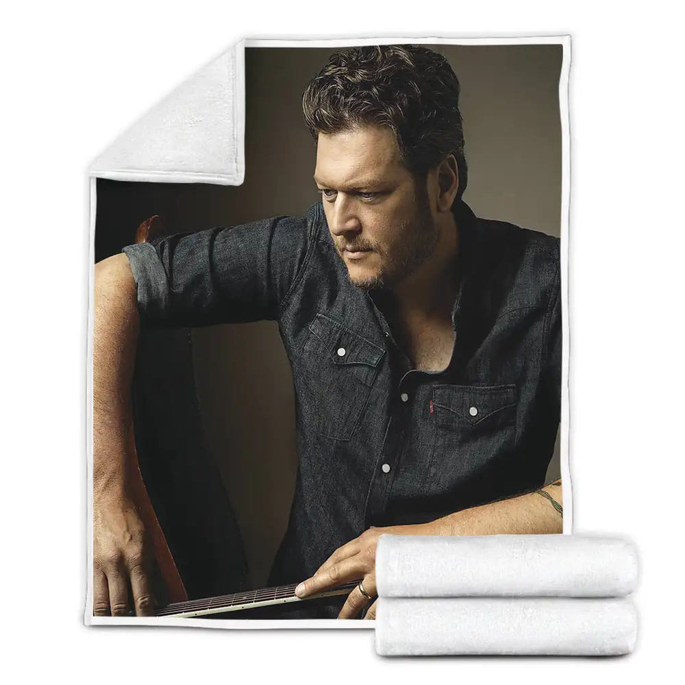 Blake Shelton The Mature Man Fleece Blanket Gift For Christmas Thanksgiving Halloween