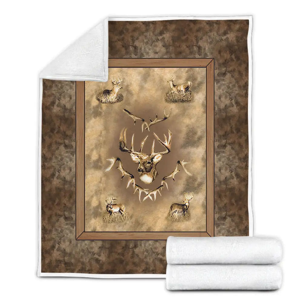 Deer Ridge Trading Whitetail Fleece Blanket Gift For Christmas Thanksgiving Halloween