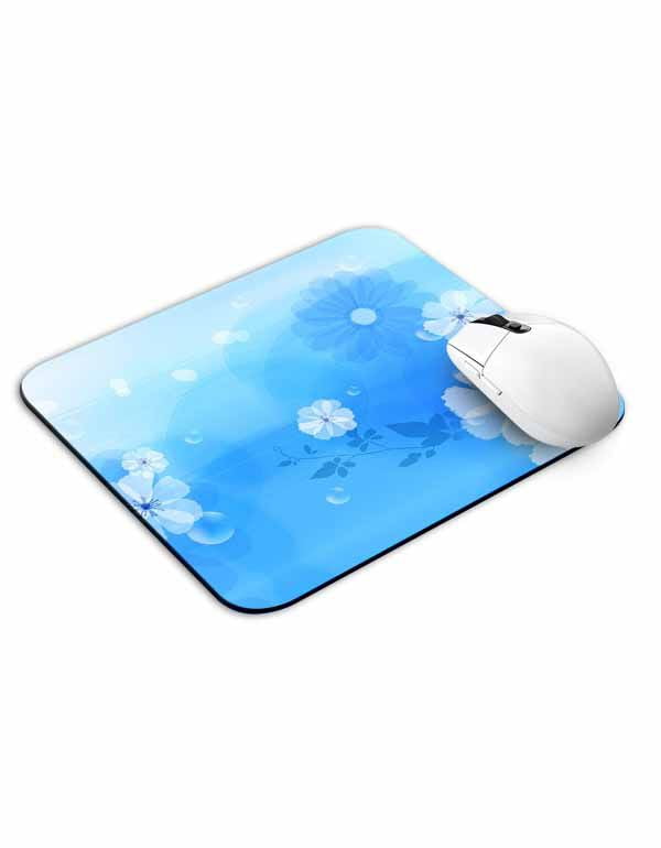 Allleftout Blue Flower Art Mouse Pad