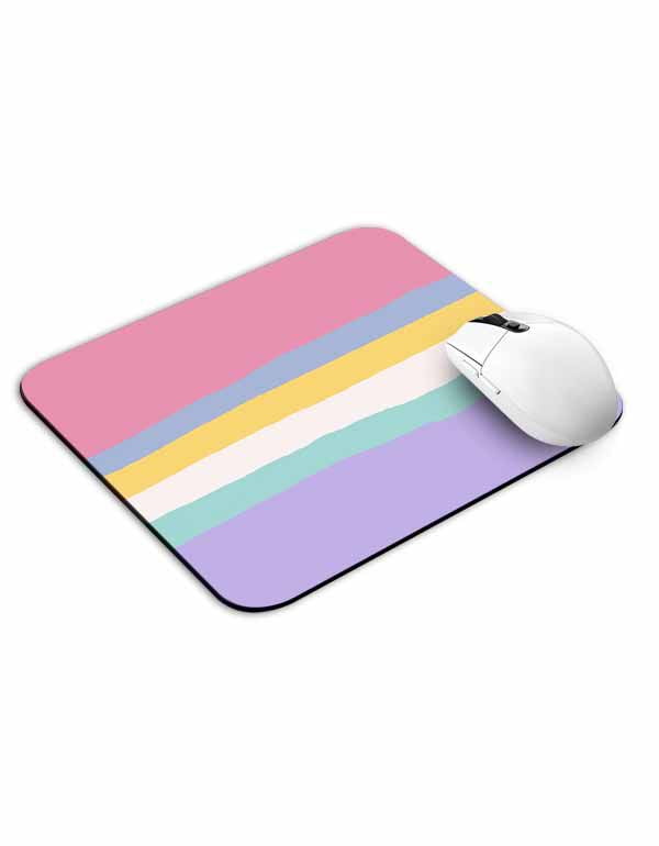 Allleftout Rainbow Multicolor Light Lines Mouse Pad