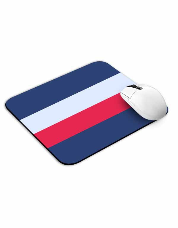 Allleftout Blue White Red Lines Mouse Pad