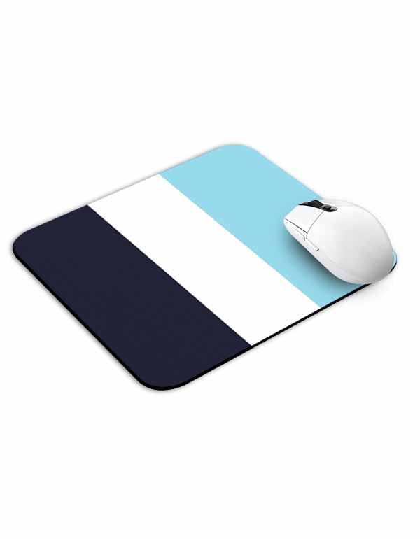 Allleftout Blue Horizontal Lines Mouse Pad