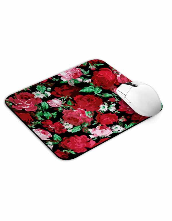 Allleftout Roses In Black Background Mouse Pad