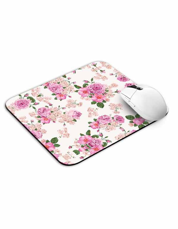 Allleftout Pink Flowers Mouse Pad