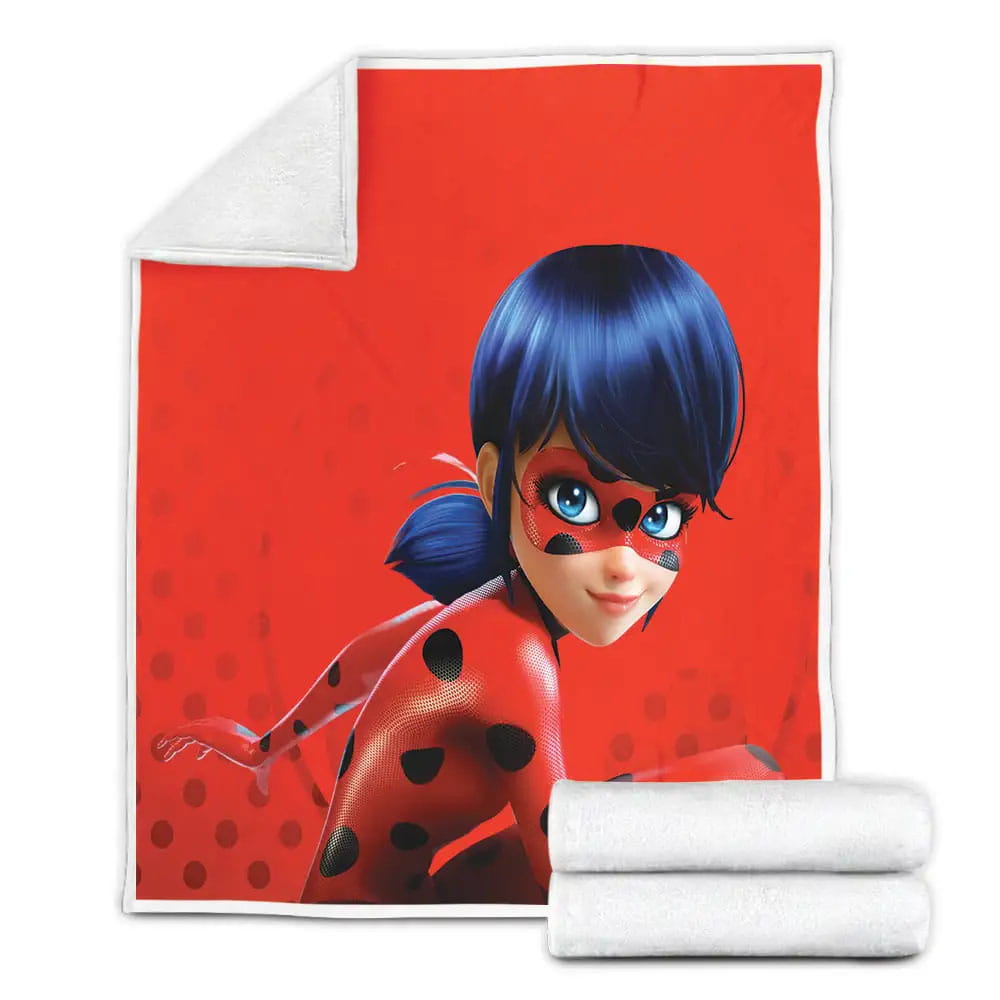 Tales Of Ladybug And Cat Noir Fleece Blanket Gift For Christmas Thanksgiving Halloween