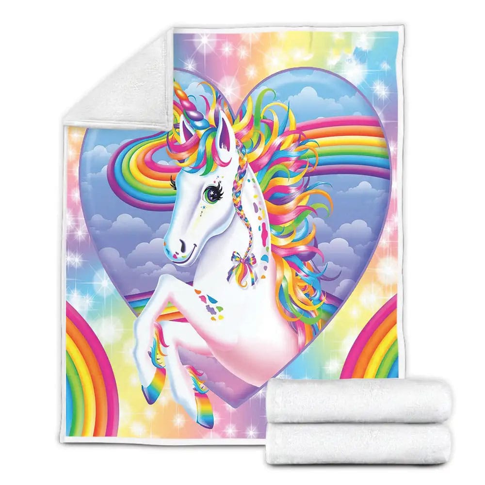 Rainbow Dreamy Unicorn Fleece Blanket Gift For Birthday Halloween Christmas Thanksgiving
