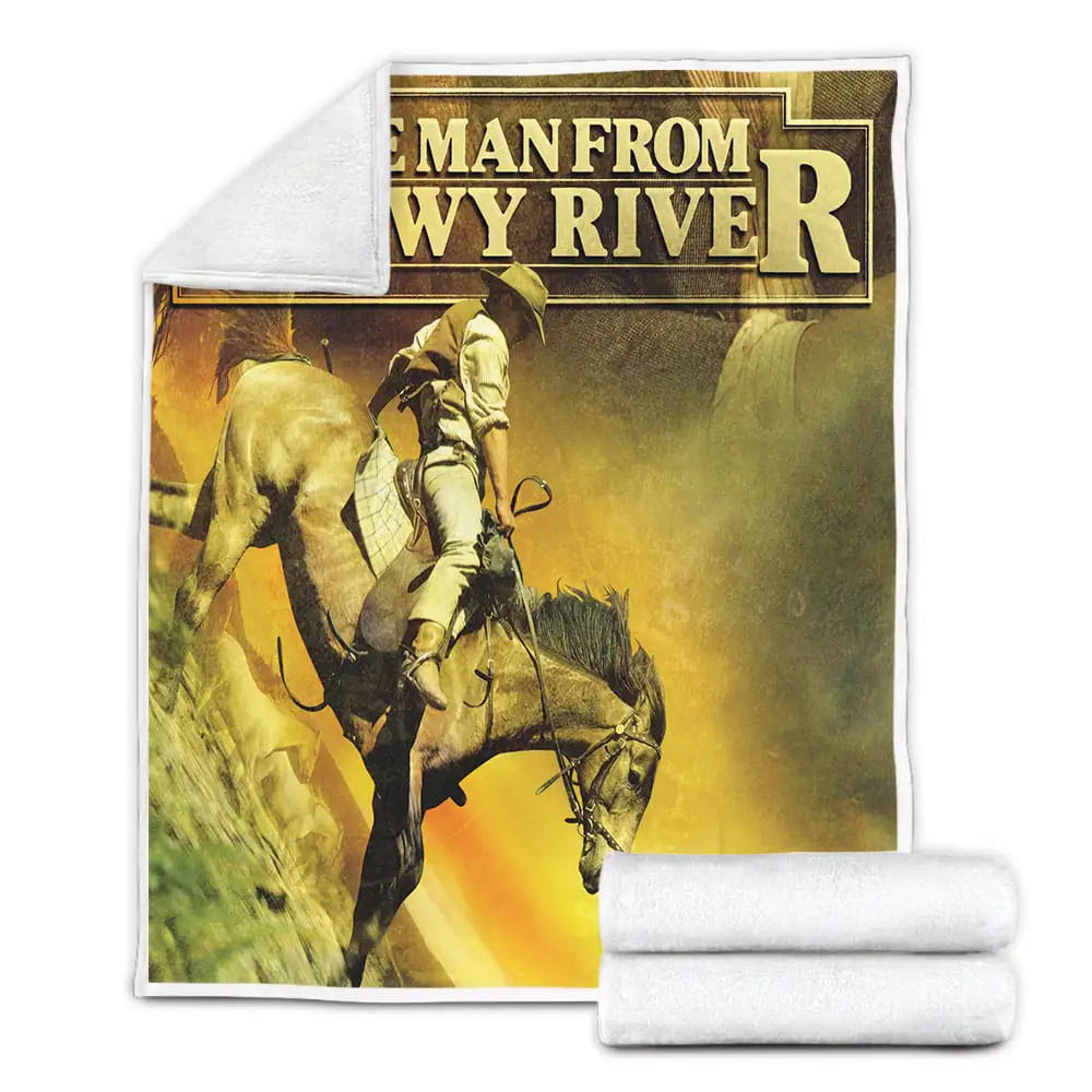 The Man From Snowy River 1982 Movie Poster Fleece Blanket Gift For Wife Husband Besties