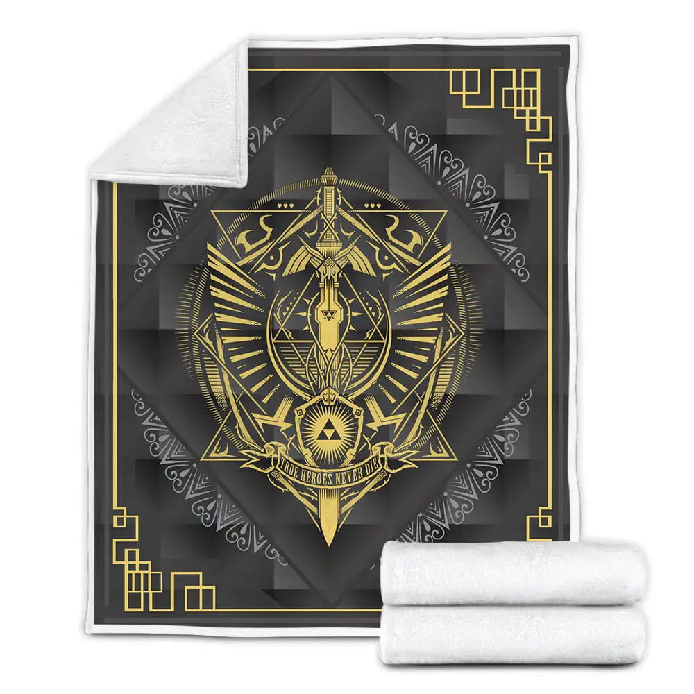 True Heroes Never Die The Legend Of Zelda 3D Fleece Blanket Gift For Wife Husband Besties