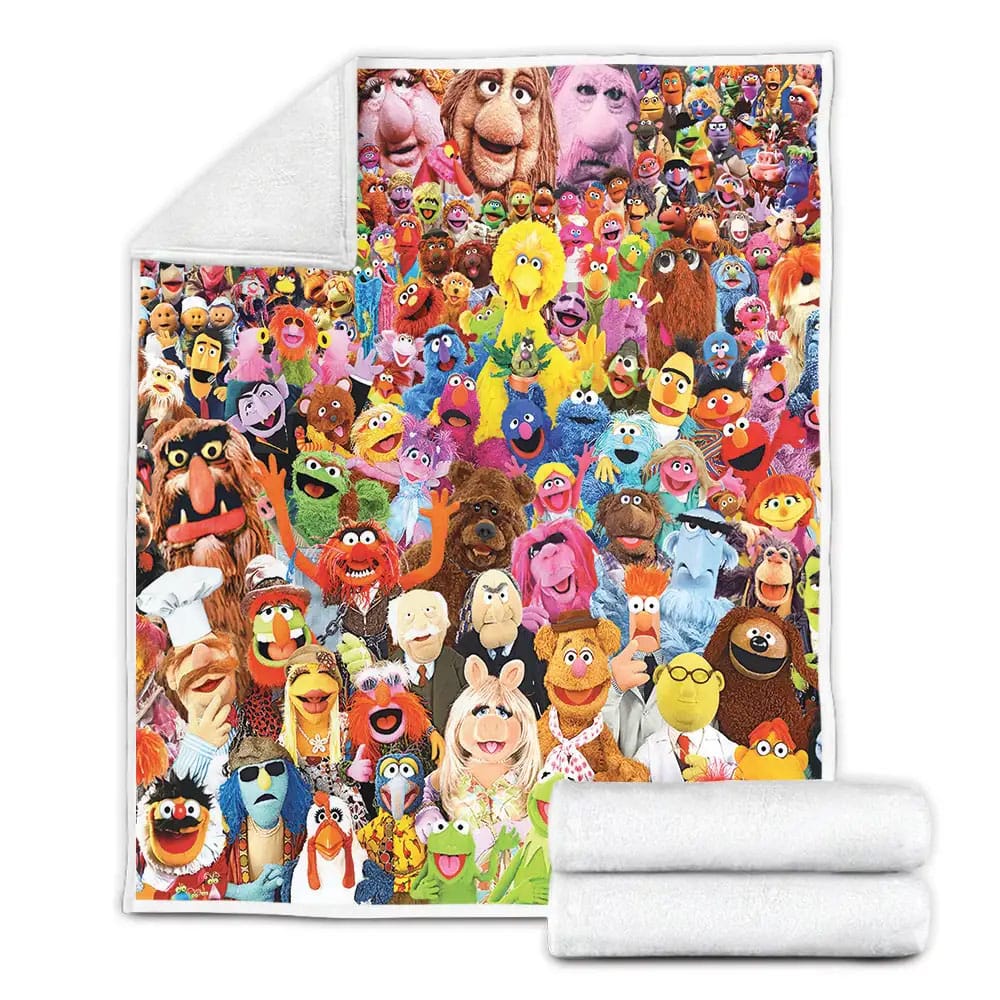 The Muppets All In One Fleece Blanket Gift For Birthday Halloween Christmas Thanksgiving