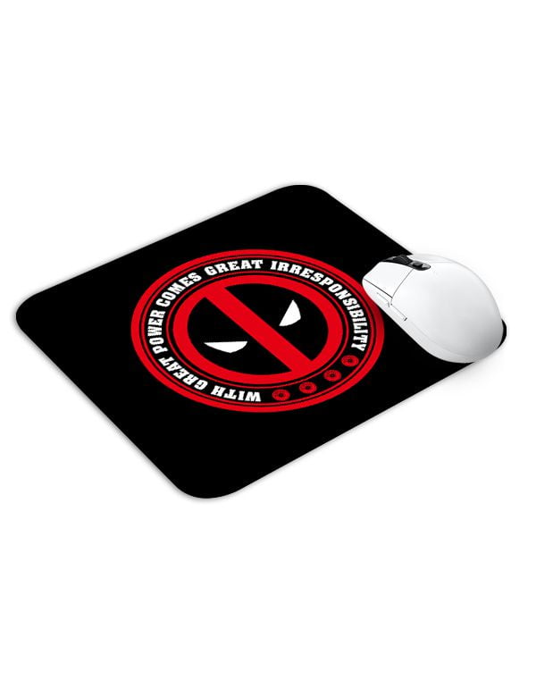 Allleftout Deadpool With Great Power Mouse Pad