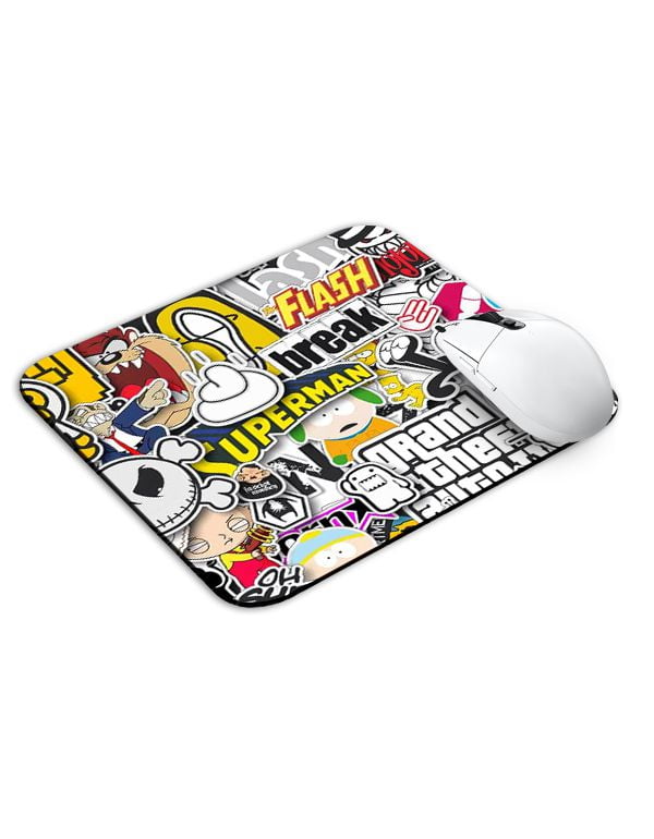 Allleftout Graffiti Stickers Mouse Pad
