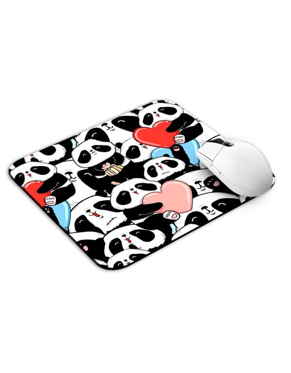 Allleftout Panda Hearts Mouse Pad