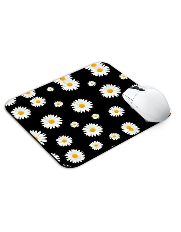 Allleftout Flowers In Black Mouse Pad