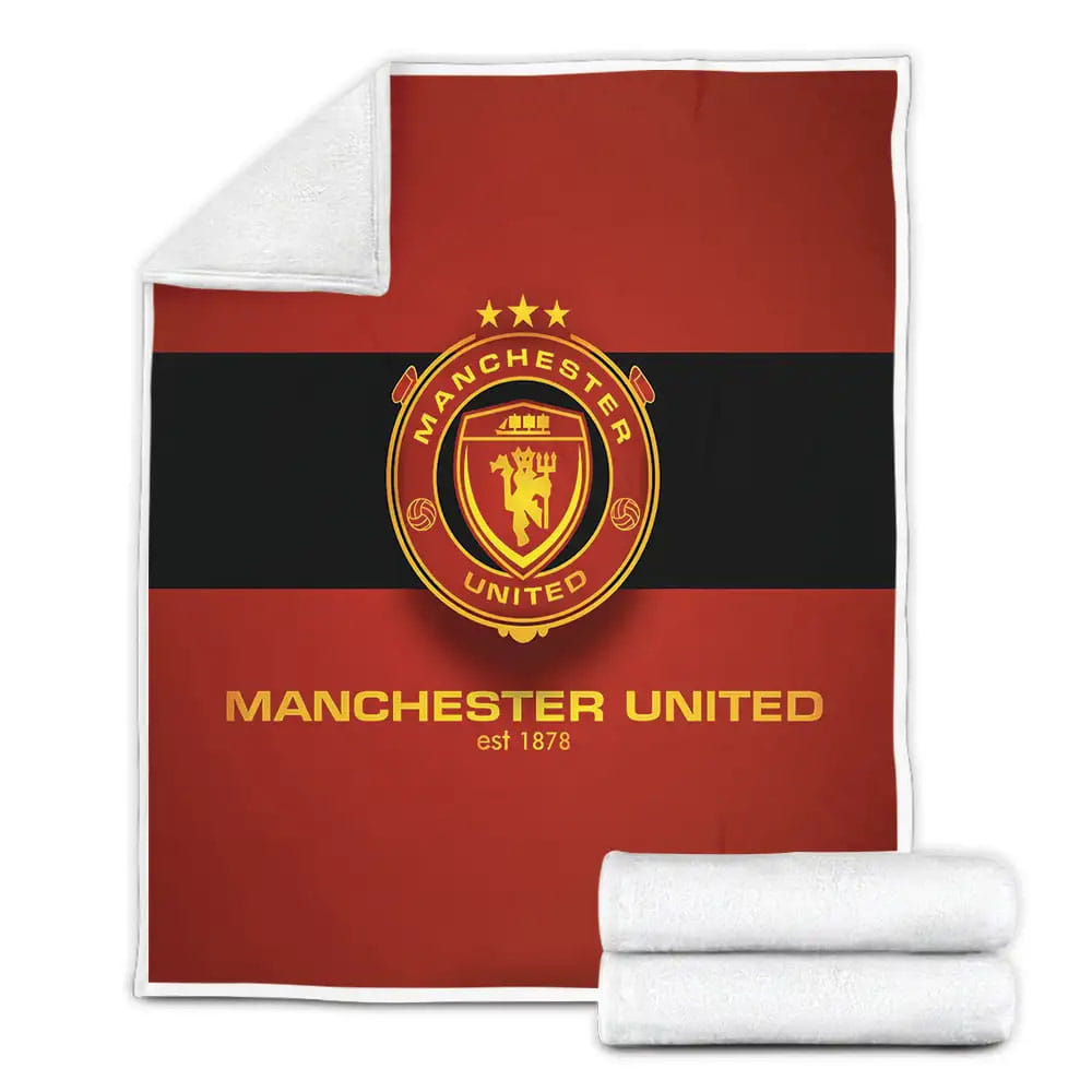 Manchester United Fc Football Fleece Blanket Gift For Christmas Thanksgiving Halloween