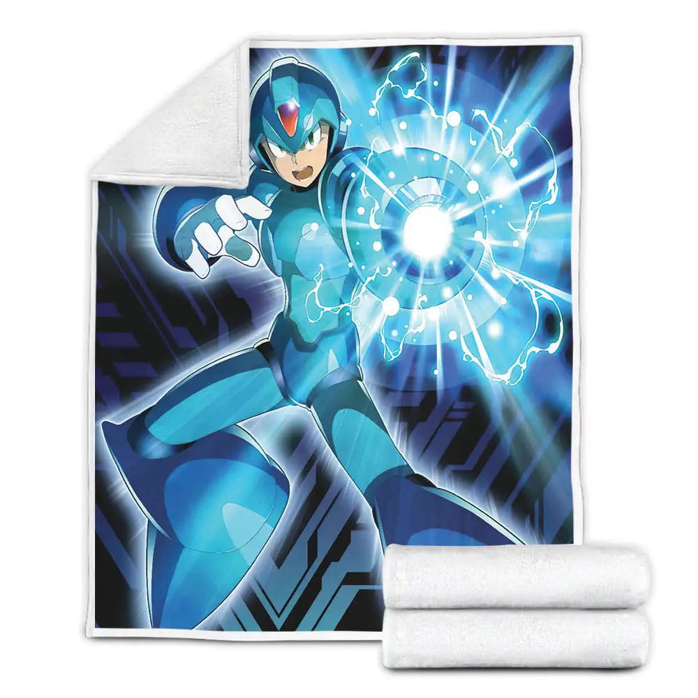 Mega Man X Mega Buster Fleece Blanket Gift For Birthday Halloween Christmas Thanksgiving