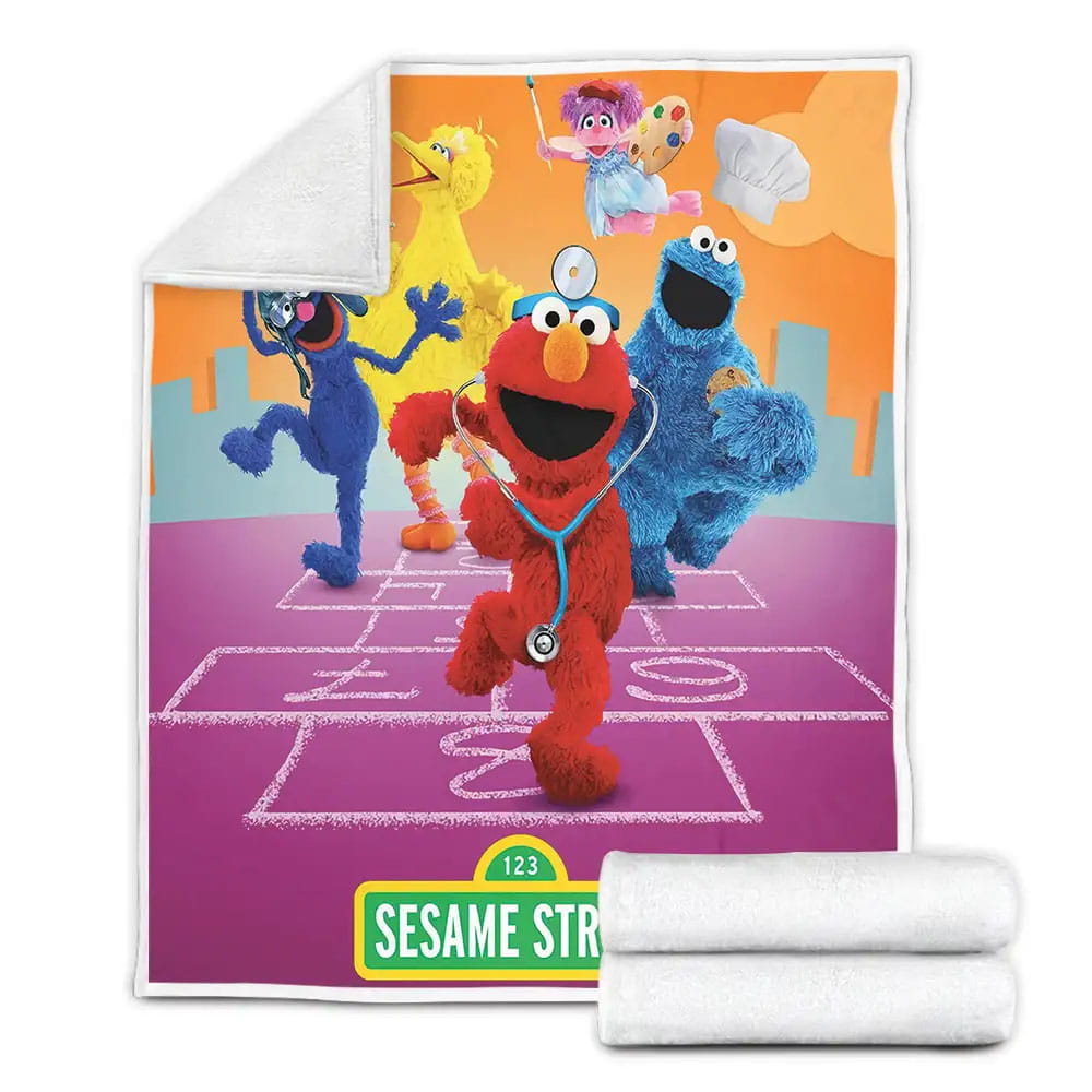 Sesame Street Elmo The Doctor Fleece Blanket Gift For Christmas Thanksgiving Halloween