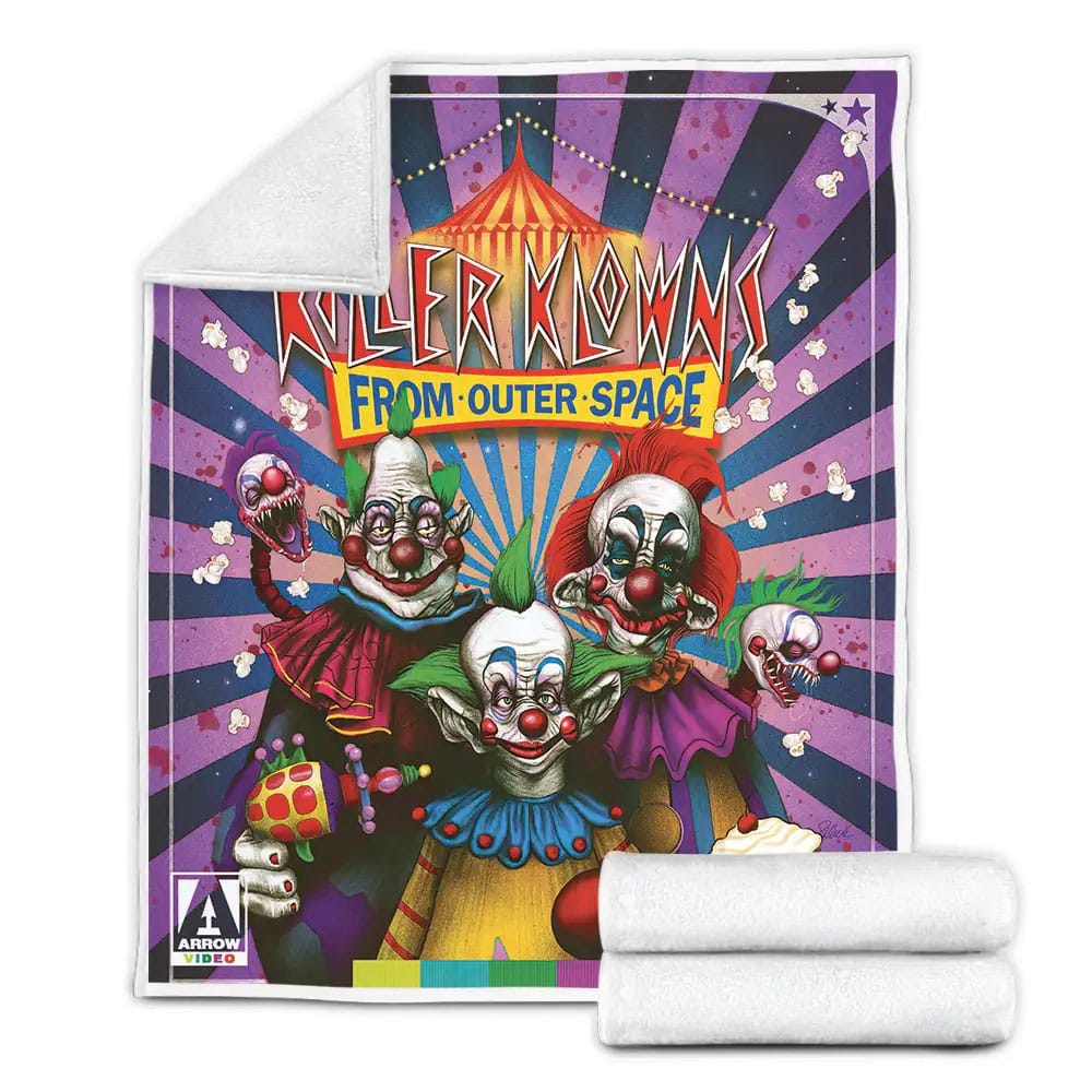 Killer Klowns From Outer Space Movie Poster Viii Photo Fleece Blanket Perfect 