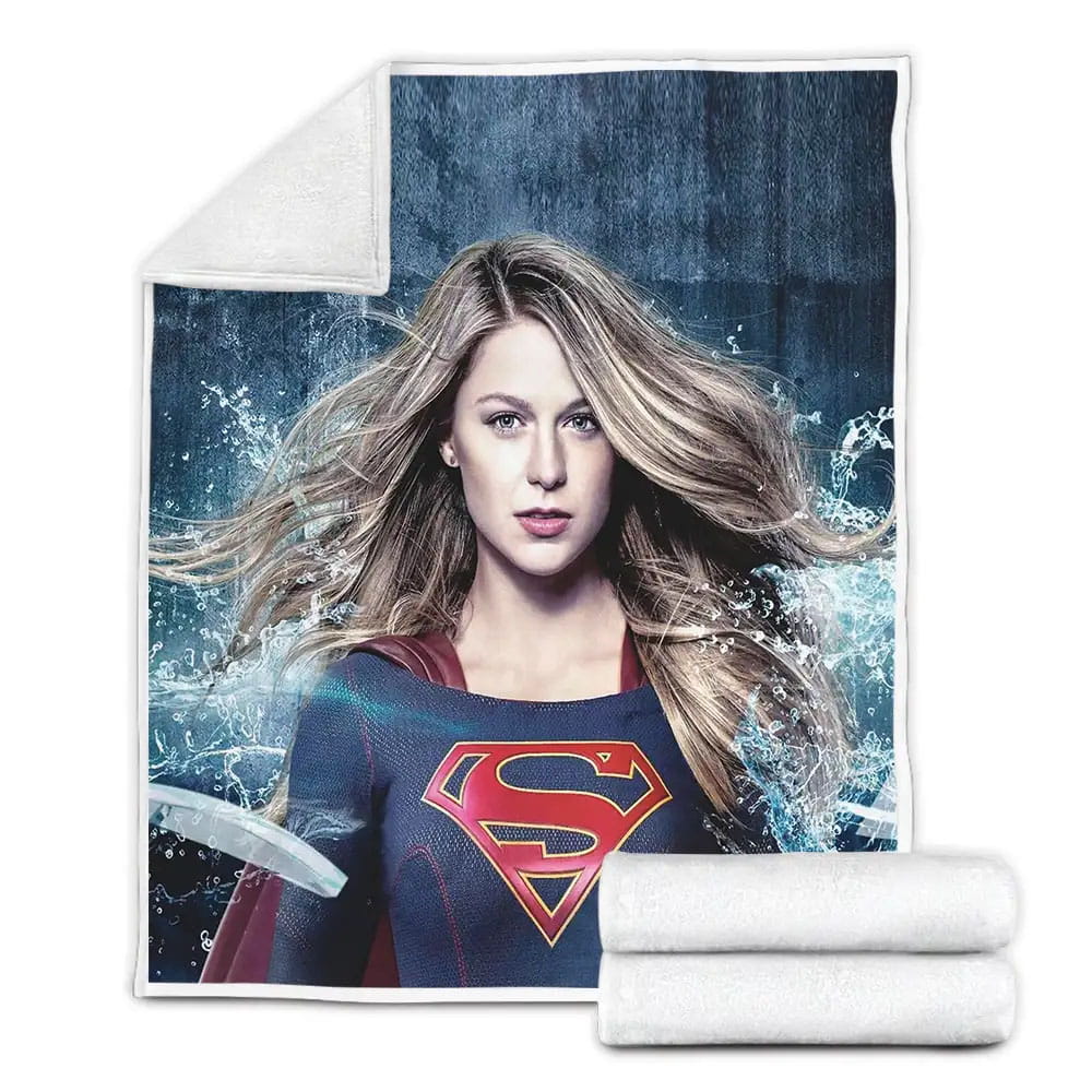 Supergirl Tv Show 2018 Fleece Blanket Gift For Birthday Halloween Christmas Thanksgiving
