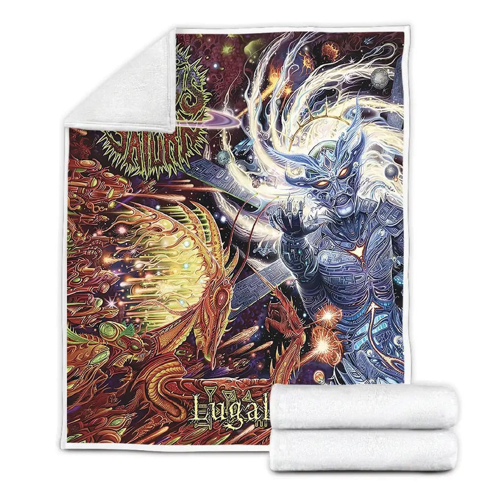 Rings Of Saturn Band Lugal Ki En Album Cover Fleece Blanket Gift For Wife Husband Besties