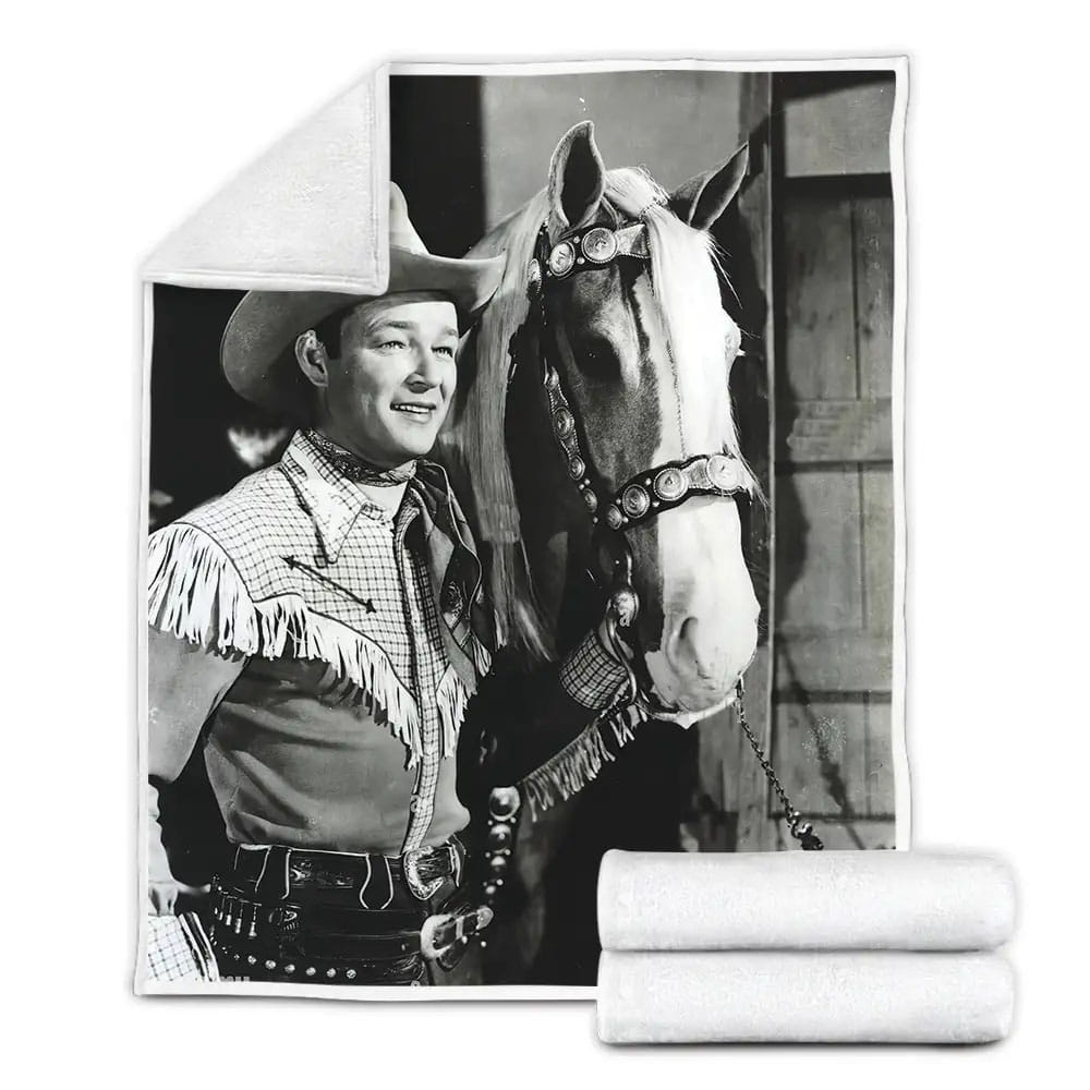 Famous Person Roy Rogers D 3D Fleece Blanket Gift For Christmas Thanksgiving Halloween
