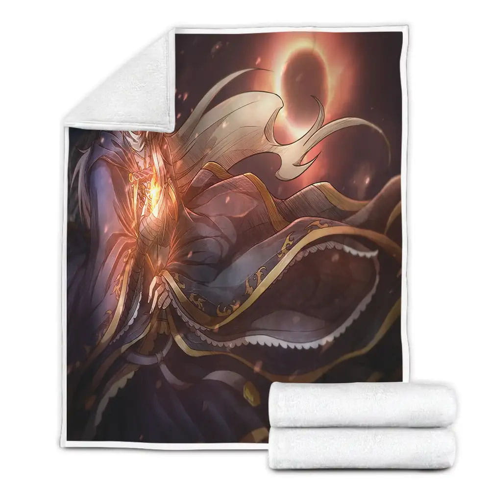Dark Souls 3 The Fire Keeper Anime Art Style Fleece Blanket Gift For Wife Husband Besties