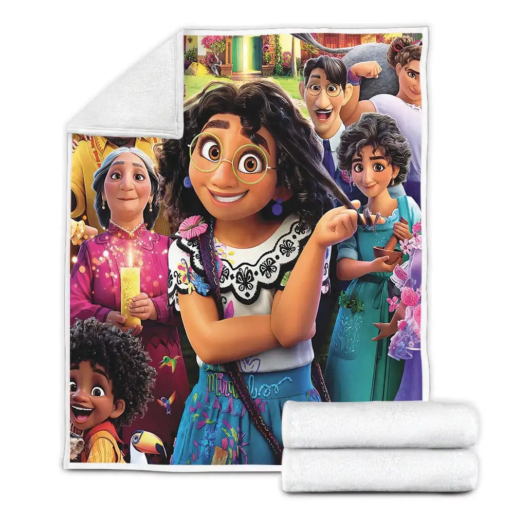 Encanto All Characters In One Fleece Blanket Gift For Christmas Thanksgiving Halloween