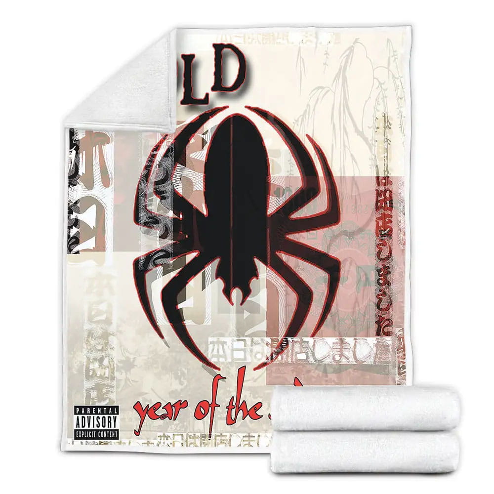Cold Band Year Of The Spider Fleece Blanket Gift For Christmas Thanksgiving Halloween