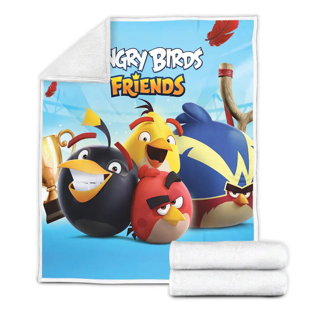 Angry Birds Angry Birds Friend Blue Terence Fleece Blanket Gift For Wife Husband Besties