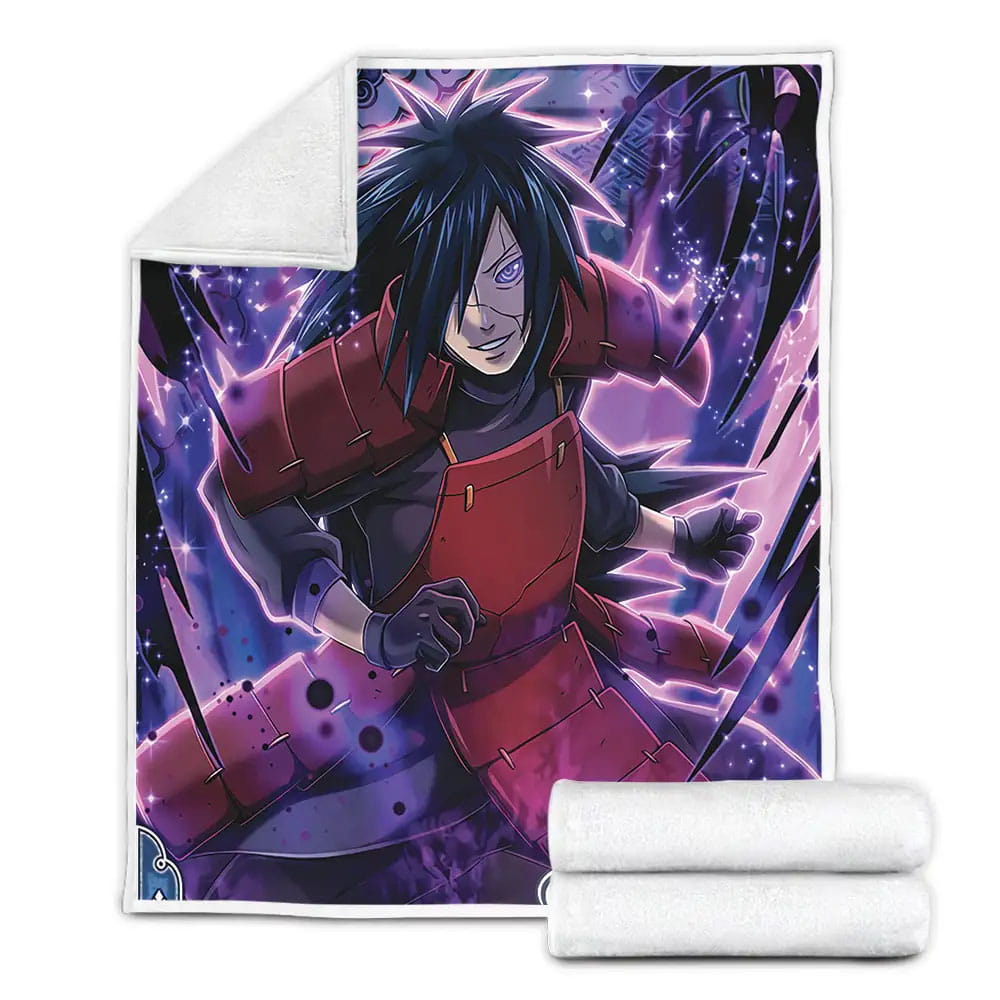 Uchiha Madara Susanoo Mode Art Fleece Blanket Gift For Christmas Thanksgiving Halloween