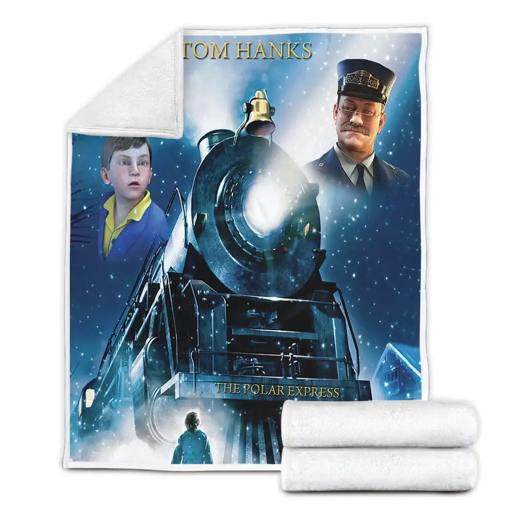 The Polar Express Movie Poster Fleece Blanket Gift For Christmas Thanksgiving Halloween