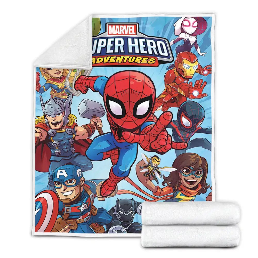Spidey And His Amazing Friends In Super Hero Adventures Fleece Blanket Perfect 