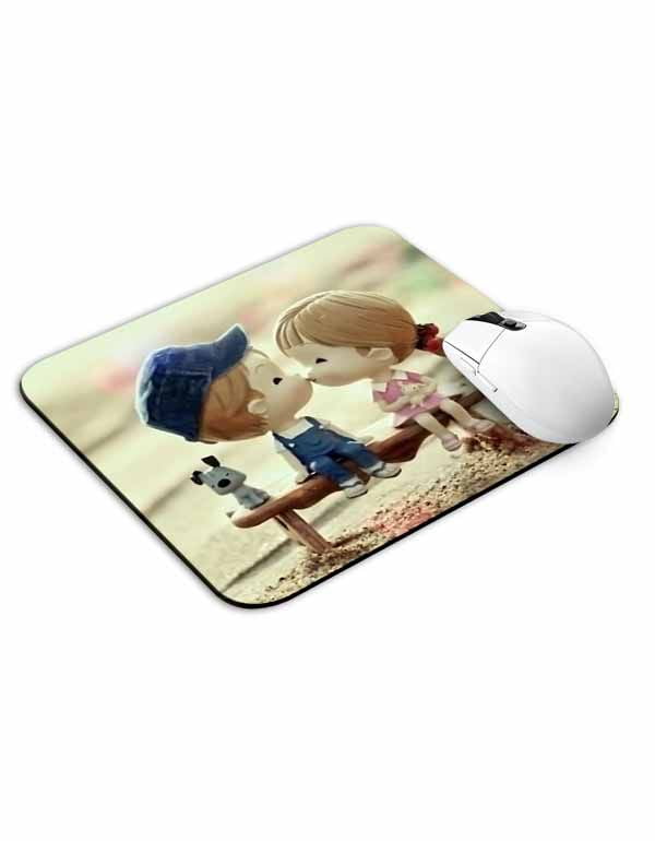 Allleftout Cute Couple Dolls Mouse Pad