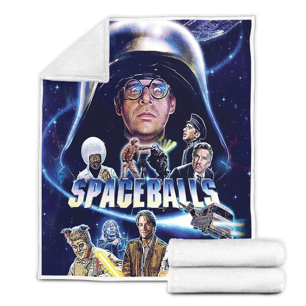 Spaceballs 1987 Movie Poster Fleece Blanket Gift For Christmas Thanksgiving Halloween