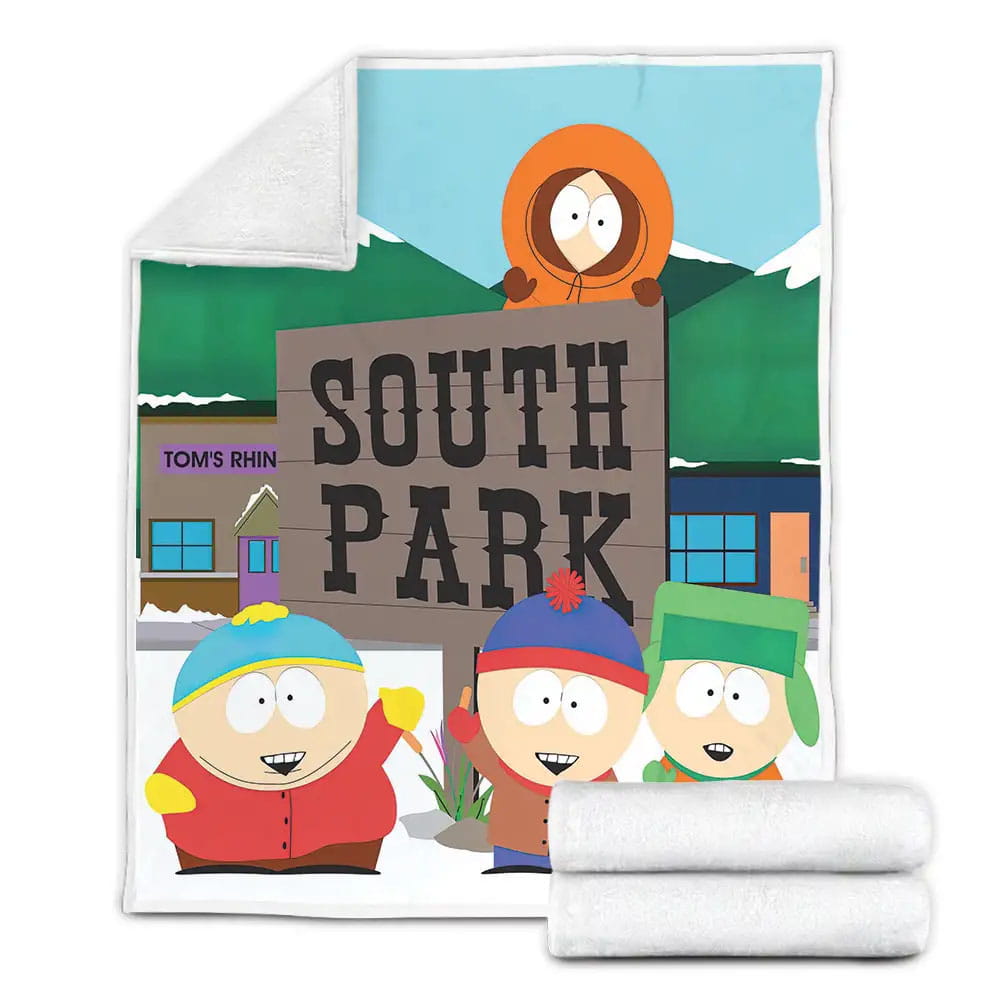 South Park Movie Poster Fleece Blanket Gift For Birthday Halloween Christmas Thanksgiving