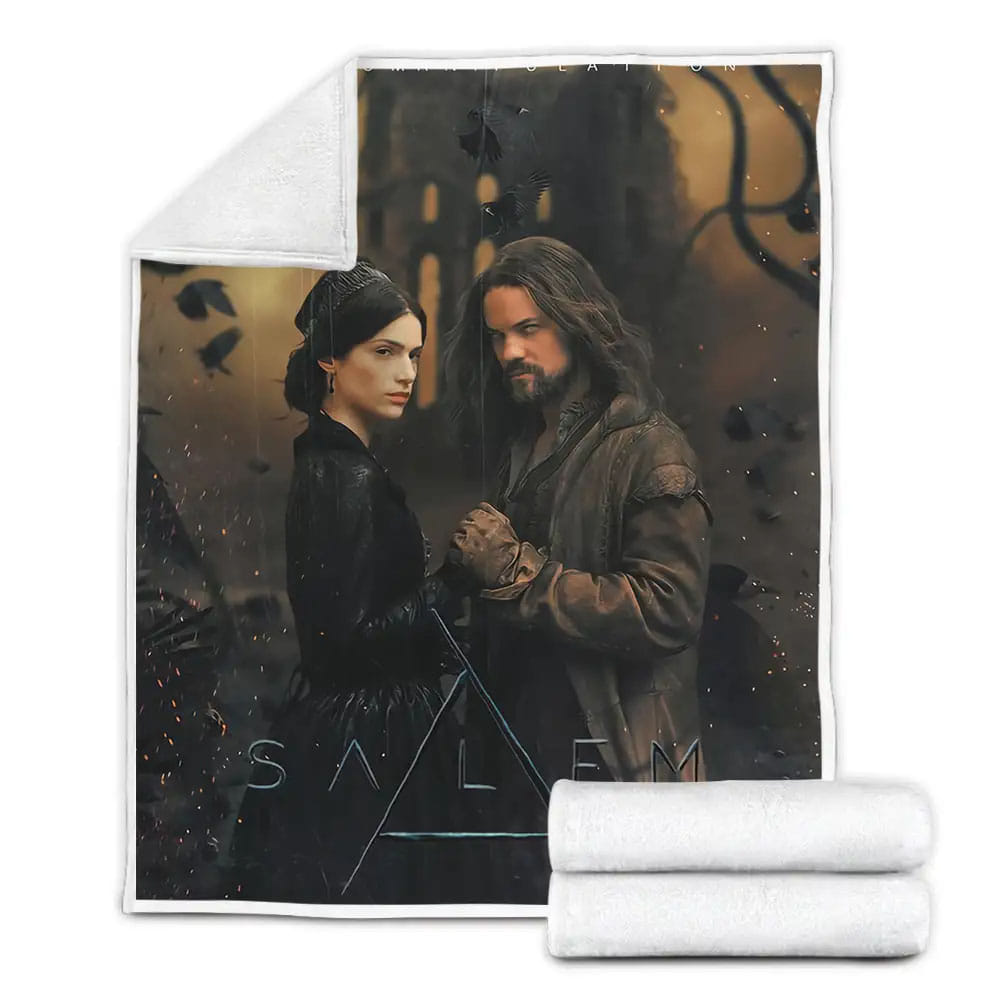 Salem 2014-2017 Mary Sibley And John Alden Movie Poster Fleece Blanket Perfect 
