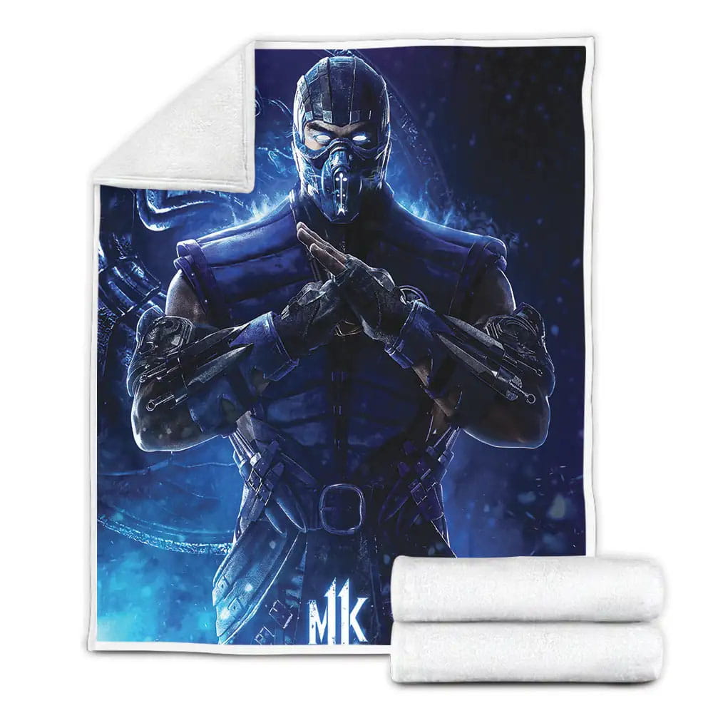Mortal Kombat 2021 Movie Sub Zero Character Fleece Blanket Gift For Wife Husband Besties