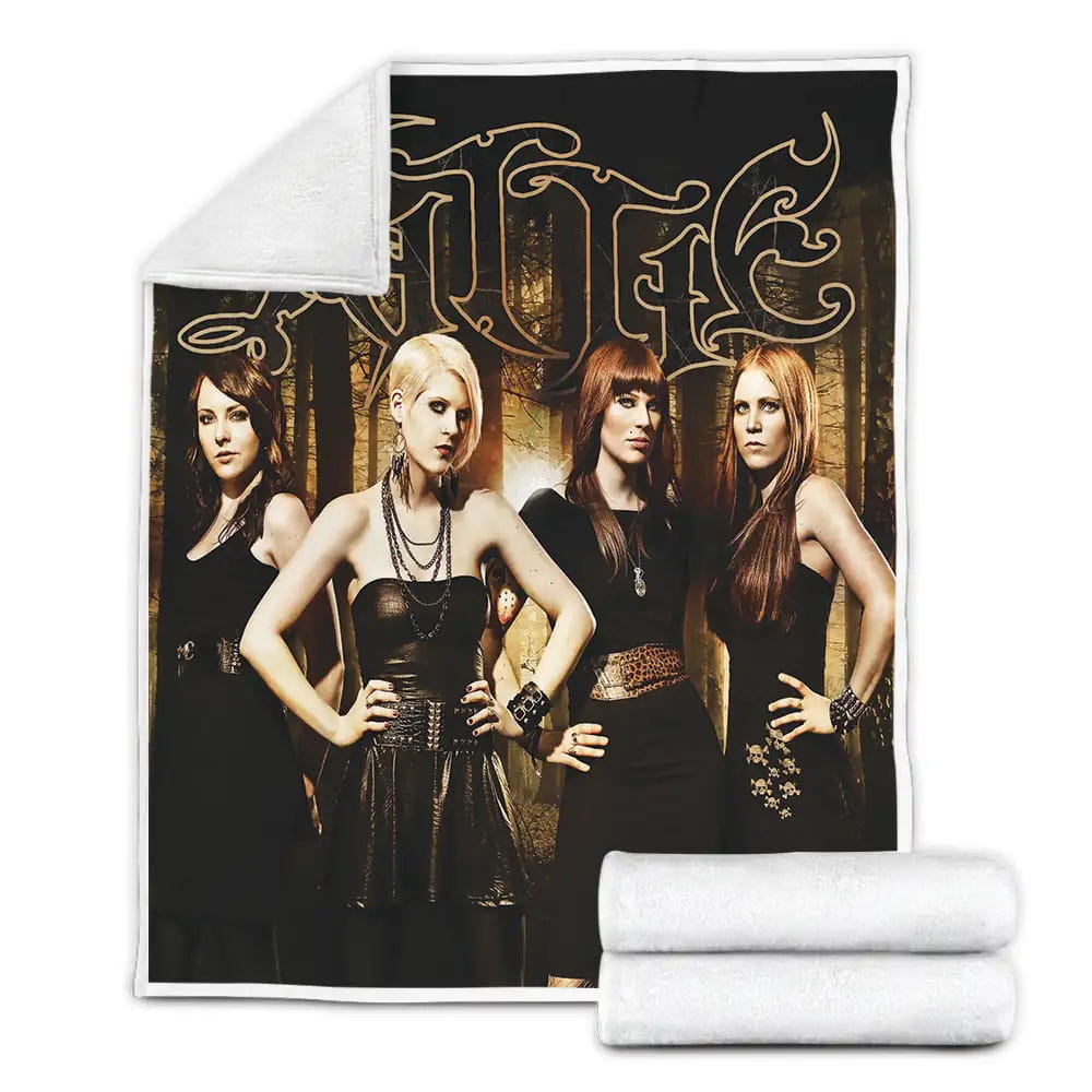 Kittie Band Dark Forest Fleece Blanket Gift For Birthday Halloween Christmas Thanksgiving