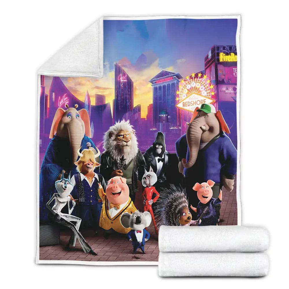 Sing 2 Movie The New Rock Star Fleece Blanket Gift For Christmas Thanksgiving Halloween