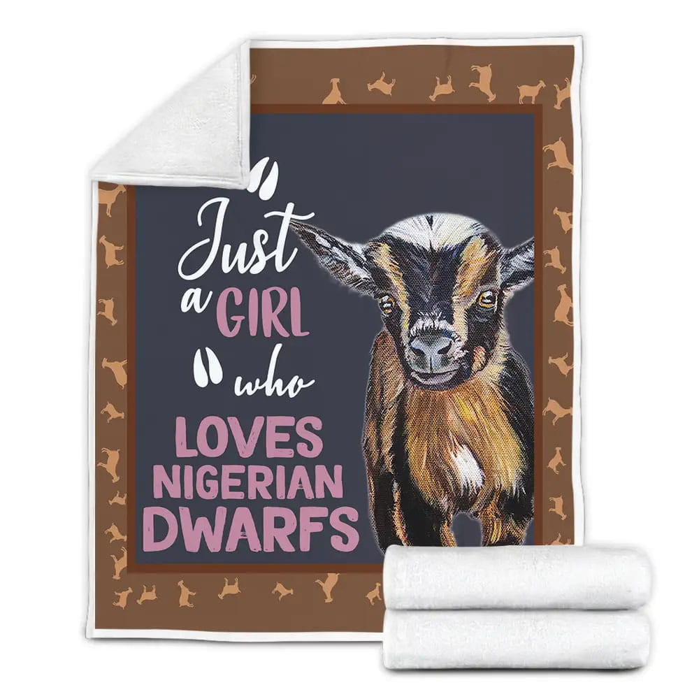Goat Just A Girl Who Love Goat Fleece Blanket Gift For Christmas Thanksgiving Halloween